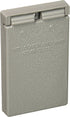 Legrand Pass & Seymour CA26GV Cast Weatherproof Outdoor Cover, 1 Gang, Decorator or GFCI Opening with Vertical Self-Closing Lid, Gray (1 Count)...