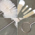 Stainless Steel Soda Bottle Cleaning Brush Set in Natural Boar Bristle Wool Tip Long Handle, Flexible Bendable Thick Wire Cleaner for Narrow Neck ...