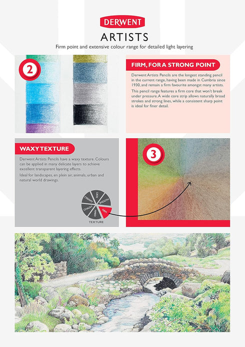 Derwent Artists Black & White Pencils, Set of 6 Art Pencils (2302342)...