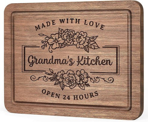 Grandma Gifts, Grandma Birthday Gifts - Grandma's Kitchen Cutting Board, Thoughtful Gifts for Grandma from Grandkids, Best Grandma Gift Ideas for ...