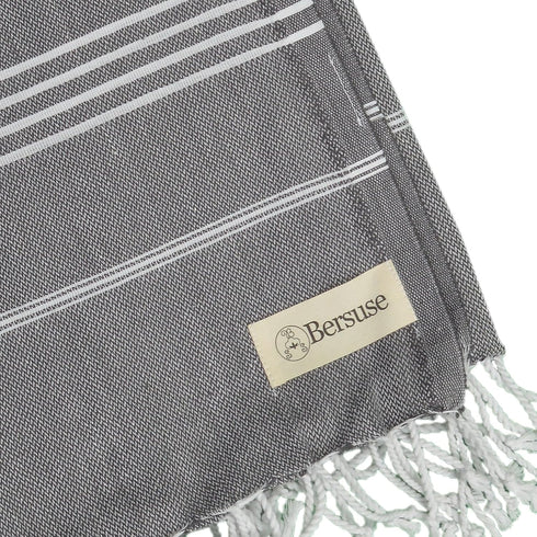 Bersuse Towels Anatolia XL Beach Blanket Throw Blanket Turkish Towel 100% Cotton Extra-Large Quick-Dry Lightweight Premium Peshtemal Towel - 61x82...