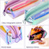 EzPacking Holographic Clear Makeup Pouch/Cute Iridescent Cosmetic Organizer/Sparkly Glittery Women’s Toiletries Holder/Transparent Ladies Zipper B...