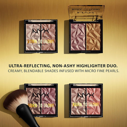 NYX PROFESSIONAL MAKEUP Born To Glow Icy Highlighter Duo - Bout The Bronze...