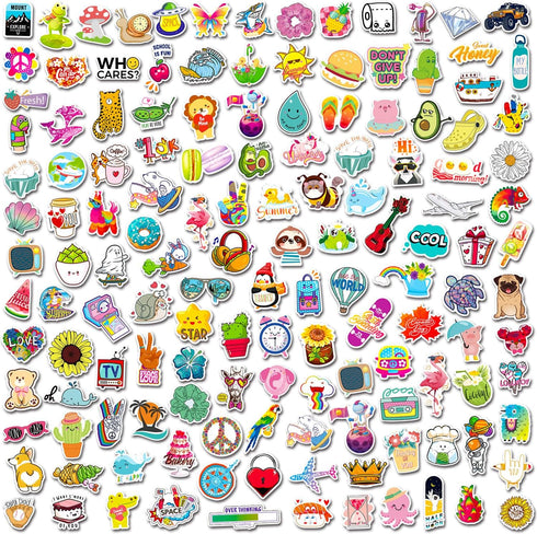 300 PCS Cute Stickers Vsco Stickers for Water Bottles Waterproof Cute Stickers for Kids Teens Girls Aesthetic Vinyl Stickers for Water Bottles Fla...