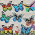 8 Pieces Metal Butterfly Wall Art Decor, 3D Butterfly Hanging Wall Decor Sculpture for Balcony Patio Living Room Garden Outdoor Fence Decoration (...