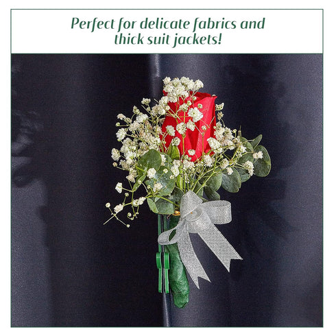 Waydress Small Floral Boutonniere Magnets Corsage Brooches Magnet and 2 Rolls 1/2 Inch x 30 Yards Floral Wrapping Tape for Handmade Wedding Bride ...