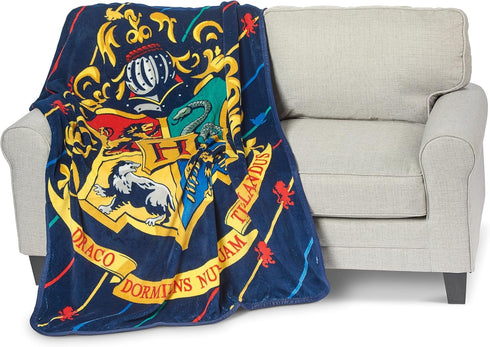 Northwest Harry Potter Micro Raschel Throw Blanket, 46" x 60", House Pinstripes...
