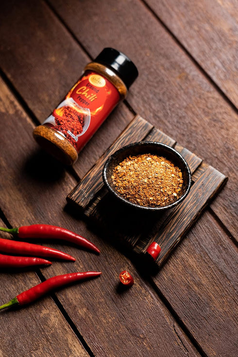 Ez Thai Red Chili Pepper Flakes 1 Pack 48 Gram Red Hot Chili Peppers Crushed For Tomyum, Pizza, Salads, Seafood, Chili Oil, Soup, Noodle...