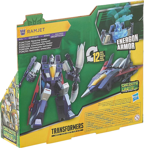 Transformers Bumblebee Cyberverse Adventures Dinobots Unite Ultra Class Ramjet Action Figure - Energon Armor, Ages 6 and Up, 6.75-inch...