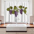 Lunarable Wine Grapes Kitchen Curtains, Drinking Tasting Party Theme Fresh Purple Fruits on Plain Backdrop, Window Drapes 2 Panel Set for Kitchen ...