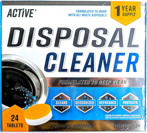 Garbage Disposal Cleaner Deodorizer Tablets - 24 Pack, New Powerful XL Foaming Tablet - Fresh Citrus Foam Sink Garburator Disposer Freshener, Natu...