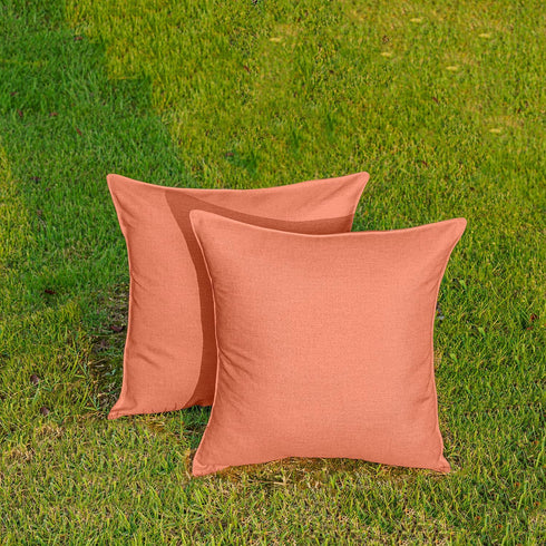 NiNi ALL Outdoor Waterproof Throw Pillow Covers Set of 2 Decorative Farmhouse Garden Pillowcase Solid Cushion Cases for Patio Tent Couch 22x22 inc...