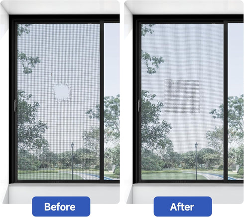 Window Screen Repair Tape, Screen Rrepair Kit for Windows or Doors Screen Repair, Strong Adhesive Screen Patch Repair Kit Mesh Repair (Grey, 30 FT...