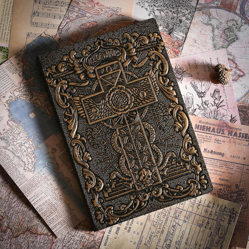 Unlined Journal - Crosses 3D-Embossed Art Pattern Hardcover Notebook Gift, A5 Blank Sketchbook Notepad, 8.4" x 5.7" (100 Sheets, 200 Pages)...