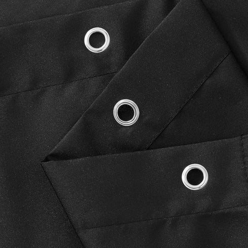 N&Y HOME Fabric Shower Curtain or Liner with Weighted Magnets - Hotel Quality Opaque Black Shower Curtain for Bathroom, Machine Washable, Water Re...