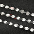 UMAOKANG Silver Chain for Jewelry Making, 16.4 Feet Stainless Steel Flat Sequin Link Chain Bulk Chain Necklace Bracelet DIY Jewelry Supplies Findi...