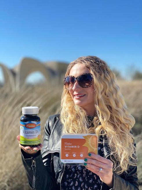 Carlson - Vitamin D3 Gummies, 1000 IU (25 mcg), Bone Health, Immune Support & Calcium Absorption, Natural Fruit Flavors, 60 Vegetarian Gummies...