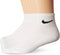 NIKE Unisex Performance Cushion Quarter Socks with Bag (6 Pairs), White/Black, Large...