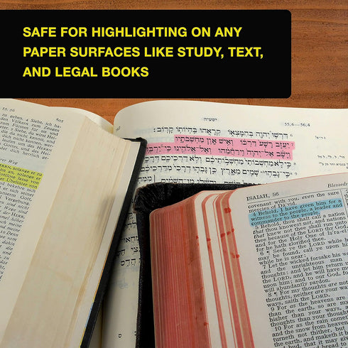 U.S. Office Supply Bible Safe Gel Highlighters, Pack of 12 - Set with 6 Bright Neon Yellow Highlight Colors Plus 6 Colors, Orange, Pink, Purple, G...