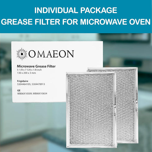 Frigidaire 5304464105, 5304509444, 5304478913 Microwave Grease Filter 5-1/16 x 7-5/8 x 1/8 Inches (Packed in Box) (2-Pack)...