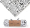 Wee Gallery, Organic Muslin Swaddle - Nordic - Woodland Animals Design, Black and White for Baby Visual Development, Quality Cotton Swaddling or R...