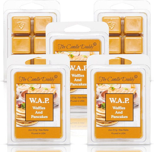 The Candle Daddy W.A.P. - Waffles and Pancakes - Waffles and Pancakes with Syrup and Butter Scented Melt - Maximum Scent Wax Cubes/Melts - 1 Pack ...