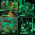 2 Pack 100 LED Solar Green String Lights,33ft Solar Halloween Lights Outdoor,8 Modes Waterproof Green Solar Fairy Lights for Christmas Tree Party ...
