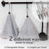 myHomeBody Hand Towels with Hanging Loops, Absorbent Charcoal Fiber Cleaning Clothes with Coconut Shell Button for Kitchen, Round Shape, Set of 2,...