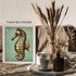Posterizer 1 pcs-cute seahorse with retro chic background 1-Coastal & Nautical Art-Gift for Nature, Surfers and Beach Lovers -Decor for Beach Hous...