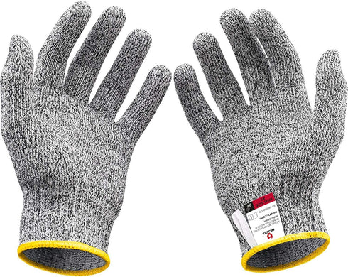NoCry Kids Cutting Gloves, XS (8-12 Years) - 100% Food Grade Kids Fishing Gloves with Level 5 Protection - Ideal as Wood Carving Gloves or Whittli...