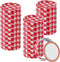 48pcs/24Set Regular Mouth Canning Lids Bands Split-Type for Mason Jar Canning Lids (red and white)...