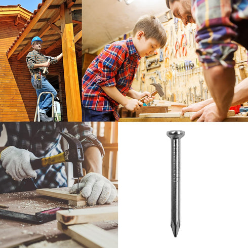 masonry Steel Nails (200 pcs), Galvanized Concrete Wall Nail for Hanging Pictures and Woodworking, Suit for Drywall and Pine (2.5CM)...