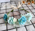 Vivivalue Fairy Flower Crown Blue Floral Headband Elf Headpiece for Women Girls Princess Wedding Bridal Shower Photo Prop Cosplay Renaissance...
