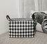KUNRO Rectangle Toy Bin Waterproof storage organizer for Nursery Hamper Home decor Closet Kids Bedroom Laundry Baby Gift Shelf Baskets(Black grid)...