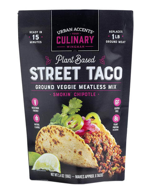 Urban Accents Plant Based Chipotle Taco Meatless Mix – Gluten Free Plant Based Protein & Mexican Spice Blend, 3-pack...