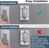 BESTTEN 5 Pack 3-Gang Signature Collection Silver Screwless Wall Plate, Decorator Outlet Cover, USWP8 Series, H4.69” x W6.54”, for Light Switch, D...