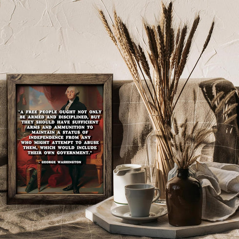 Posterizer 1 pcs-George Washington Quotes-Quotes and Poems-Famous Figures Art Collection-Gift for Policemen, Law Enforcement Officer-Decor for Hom...