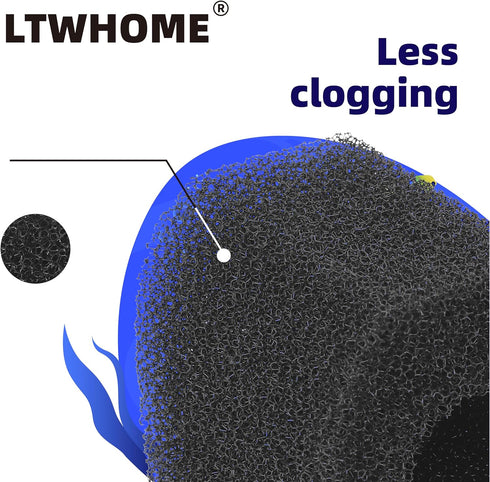 LTWHOME Bio Sponge Fit for Penn Plax Cascade 300 Internal Filter Replacement Cartridges(Pack of 6)...