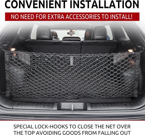 Envelope Style Elastic Trunk Mesh Cargo Net for Jeep Cherokee Latitude Limited 2019-2025 - Premium Trunk Organizers and Storage - Luggage Net for ...