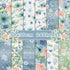 24 Sheets Scrapbook Paper Blue Rose Flower Garden Pattern Paper Double Sided Printing Craft Paper for DIY Card Making Journaling Wedding Scrapbook...