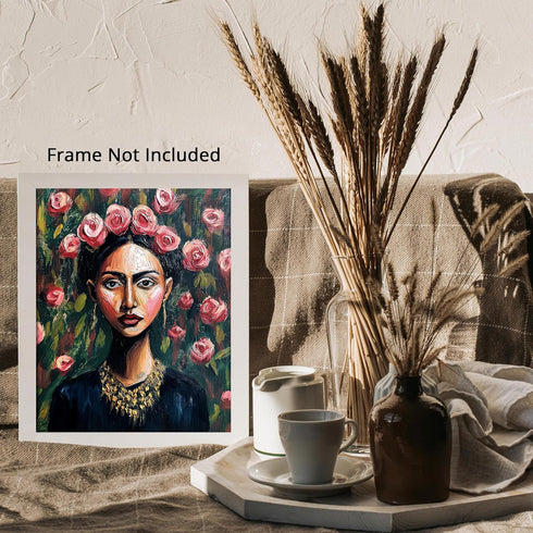 Posterizer 1 pcs-classic oil painting inspired woman with flowers 1-Retro Art-Collectibles & Fine Art-Decor for Home & Office- unframed wall art...