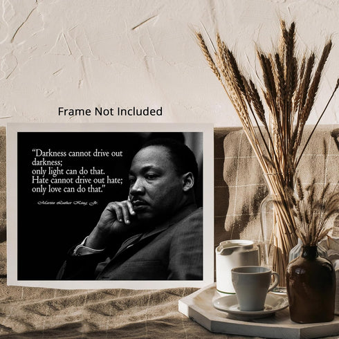 Posterizer 1 pcs-darkness cannot drive out darkness-Martin Luther King Jr.-Motivational & Inspirational Art-Afro-American Art Collection-Living Ro...