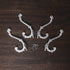 CRAFTSMAN ROAD Vintage Cast Iron Wall Hooks (Antique White Finish, Set of 4) - Rustic, Farmhouse, Shabby Chic, French Country Coat Hooks | Great f...