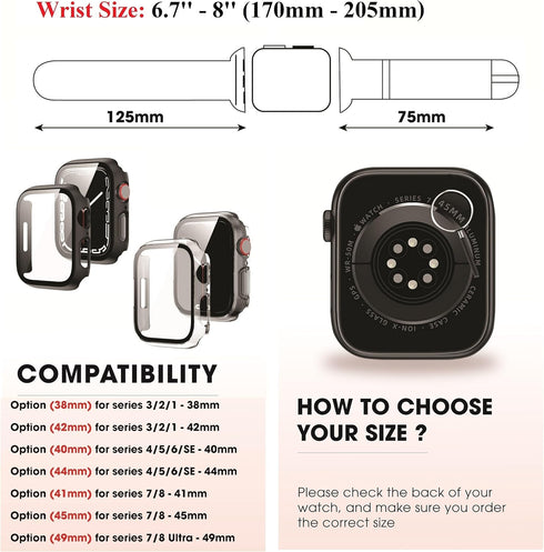 Brown Light Crocodile Leather Band Compatible for Apple Watch 41mm Iwatch Screen Protector Case Men Alligator Replacement Strap Smartwatch Series ...