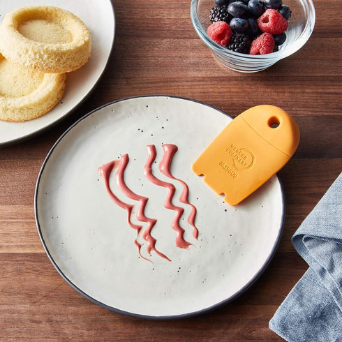 Mercer Culinary Silicone Horseshoe Arch Plating Wedge, 4mm Orange...