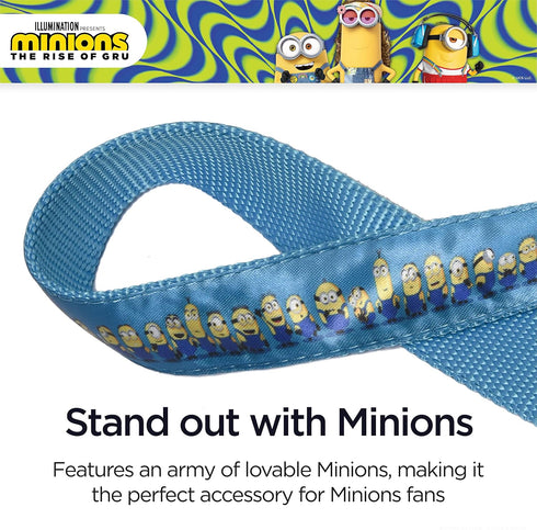 Minions Dog Leash, 4ft (48in) Blue and Yellow Minions in a Row | Gifts for Minions Fans and Their Pets | Officially Licensed Pet Product from Univ...