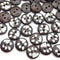 KARMELLING 50PC Dark Coffee Round 2 Holes Wooden Paw Claw Sewing Buttons 15mm(5/8") Dia...