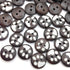 KARMELLING 50PC Dark Coffee Round 2 Holes Wooden Paw Claw Sewing Buttons 15mm(5/8") Dia...