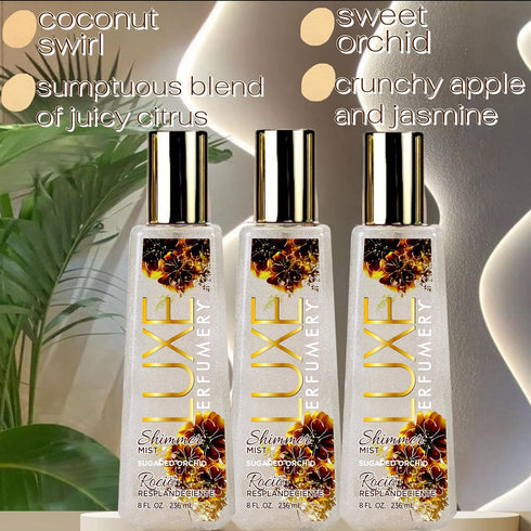 Luxe Perfumery Shimmer Body Mist, Sugared Orchid, 8.0 fl oz...