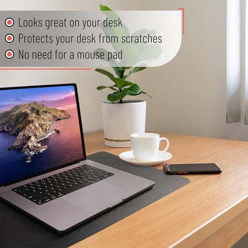 Mr. Pen- Desk Mat, Dual-Sided, 23.6" x 13.7",Dual Sided Desk Mat, Leather Desk Pad, Desk Mouse Pad, Desk Cover Mat, Keyboard Mat, Desk Mat for Des...